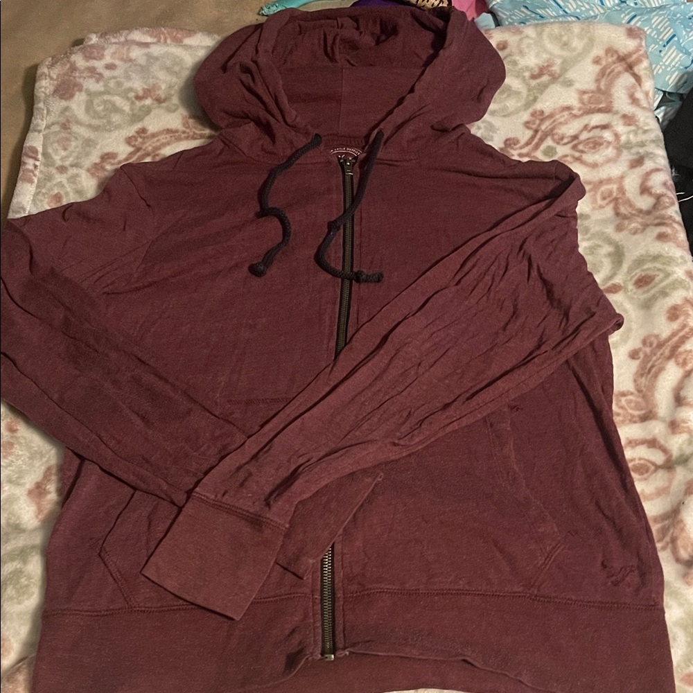 American Girl Burgundy Zip Up Jacket